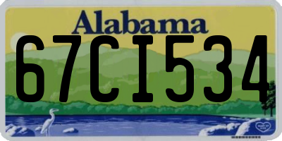 AL license plate 67CI534