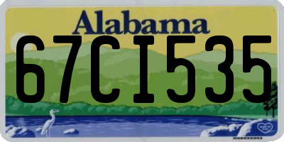 AL license plate 67CI535