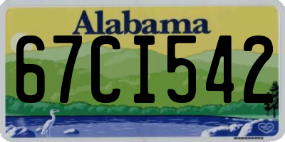 AL license plate 67CI542