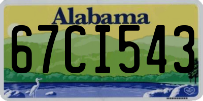 AL license plate 67CI543