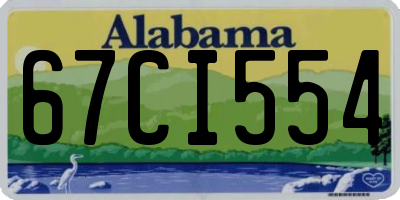AL license plate 67CI554