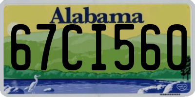AL license plate 67CI560