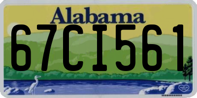 AL license plate 67CI561