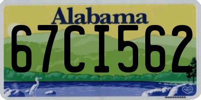 AL license plate 67CI562