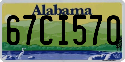 AL license plate 67CI570