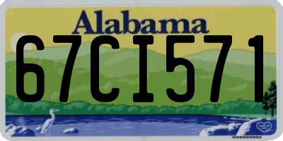 AL license plate 67CI571