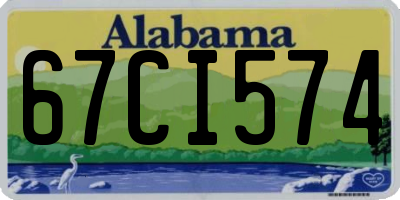 AL license plate 67CI574