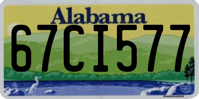 AL license plate 67CI577