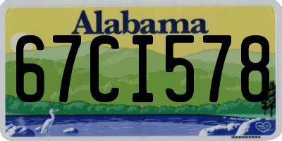 AL license plate 67CI578