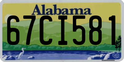 AL license plate 67CI581