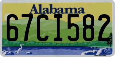 AL license plate 67CI582