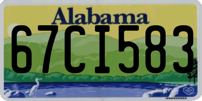 AL license plate 67CI583