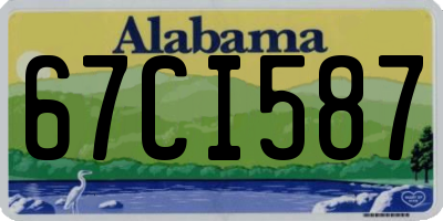 AL license plate 67CI587