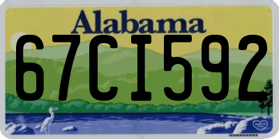 AL license plate 67CI592