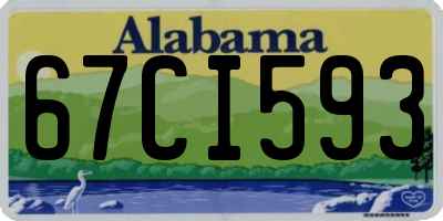 AL license plate 67CI593