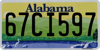 AL license plate 67CI597