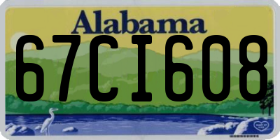AL license plate 67CI608