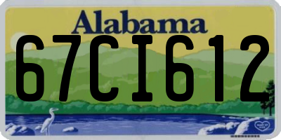AL license plate 67CI612