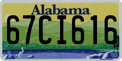 AL license plate 67CI616