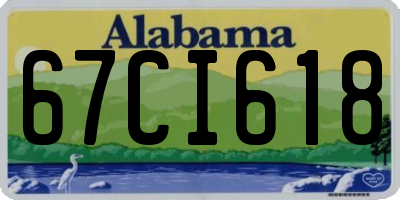 AL license plate 67CI618