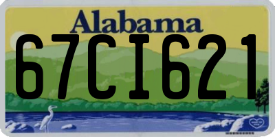 AL license plate 67CI621