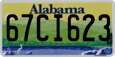AL license plate 67CI623