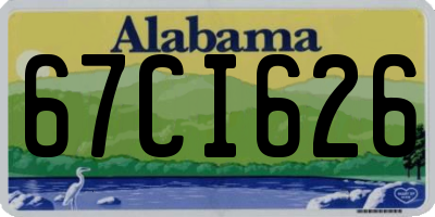 AL license plate 67CI626
