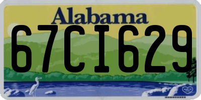 AL license plate 67CI629