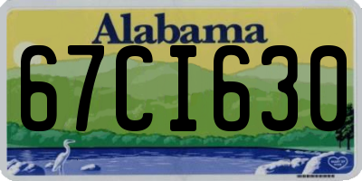 AL license plate 67CI630