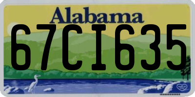 AL license plate 67CI635