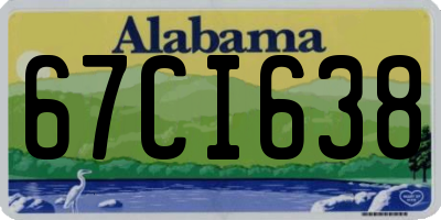 AL license plate 67CI638