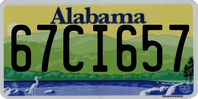 AL license plate 67CI657