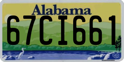AL license plate 67CI661