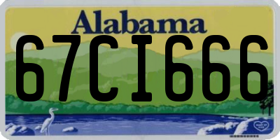 AL license plate 67CI666
