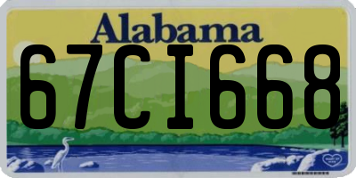 AL license plate 67CI668