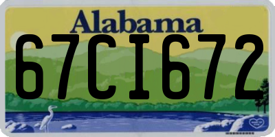 AL license plate 67CI672