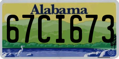 AL license plate 67CI673