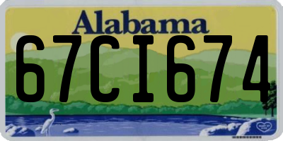 AL license plate 67CI674