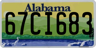 AL license plate 67CI683