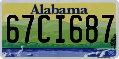 AL license plate 67CI687