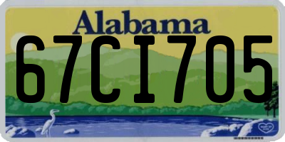 AL license plate 67CI705