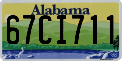 AL license plate 67CI711