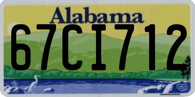 AL license plate 67CI712