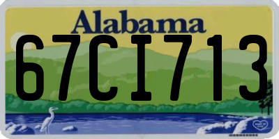 AL license plate 67CI713