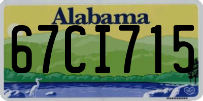 AL license plate 67CI715