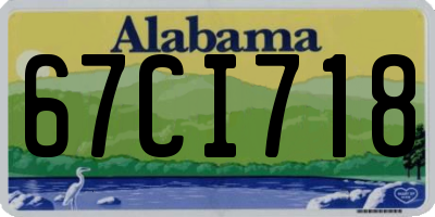 AL license plate 67CI718