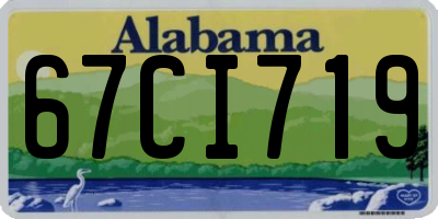 AL license plate 67CI719