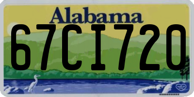 AL license plate 67CI720