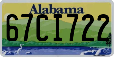AL license plate 67CI722