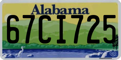 AL license plate 67CI725